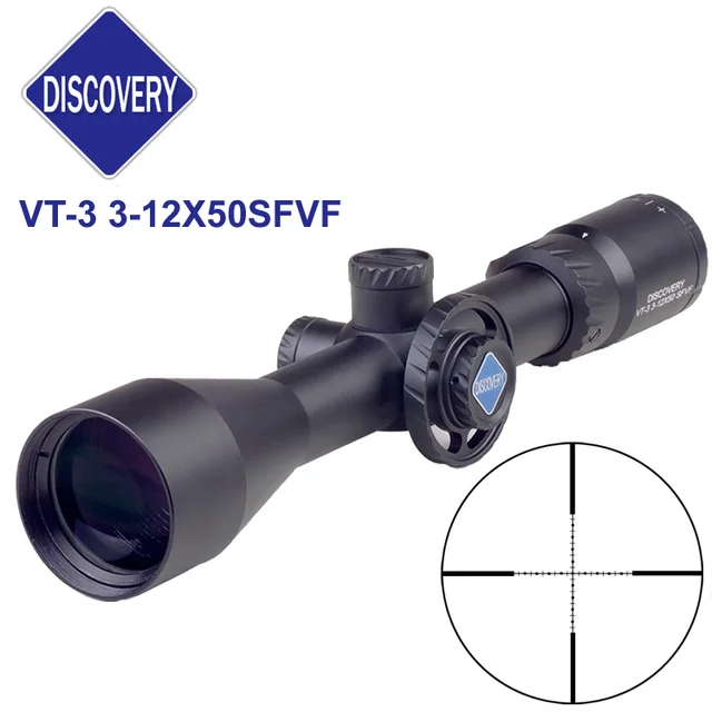 Cheap Discovery VT-3 3-12X50SFVF Hunting Riflescope Sniper Gear Mil Dot Large Handwheel Adjustments Side Parallax Components