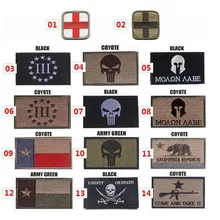 The Punisher Texas Red Cross Embroidery 3D Patch Armband Skull Tactical Gear Outdoor Props Badge Patches