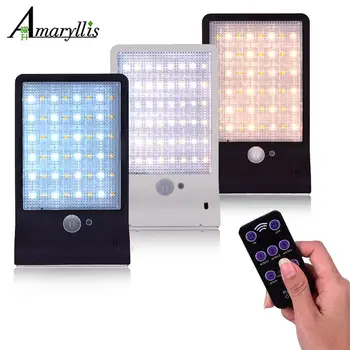 

Outdoor Street Waterproof Wall Lights 450lm 48 LED Solar Power Street Light PIR Motion Sensor Light Garden Security Lamp
