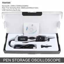 Hantek USB ручка Тип хранения цифровой осциллограф с светодиодный фонарик Функция и 20 МГц полосы пропускания для электронных измерений
