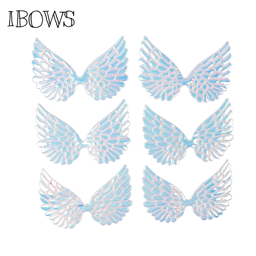 

10pcs 95mm BIG Angel Wing Appliques Single Side Iridescent Fairy Cupid Wing Patches DIY Patch Baby Toy Headwere Accessories