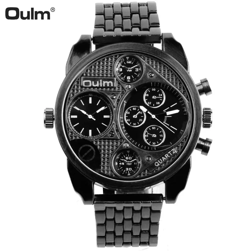 

Mens Big Dual Dial OULM 9316 Brand Luxury Watches Male dz Watch Military Montre Homme de Marque Relogio Masculino Marca Original