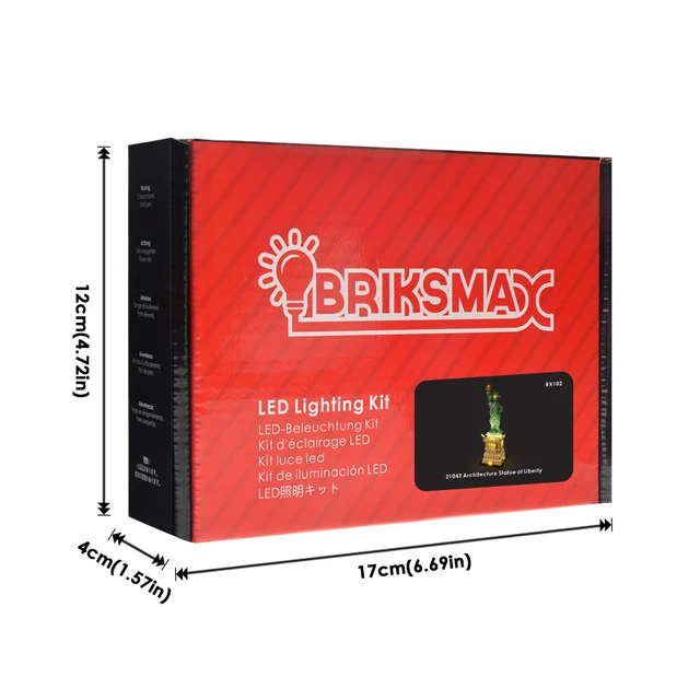 BriksMax Led Light Up Kit For 21042 Architecture Statue of Liberty , (NOT Include Model)