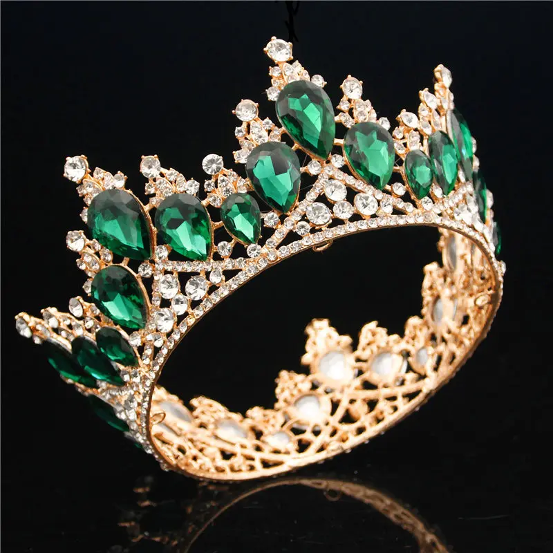 Потрясающая Серебряная кристальная полная круглая Корона невесты, роскошная свадебная диадема, корона для невесты, ювелирные украшения для волос, аксессуары