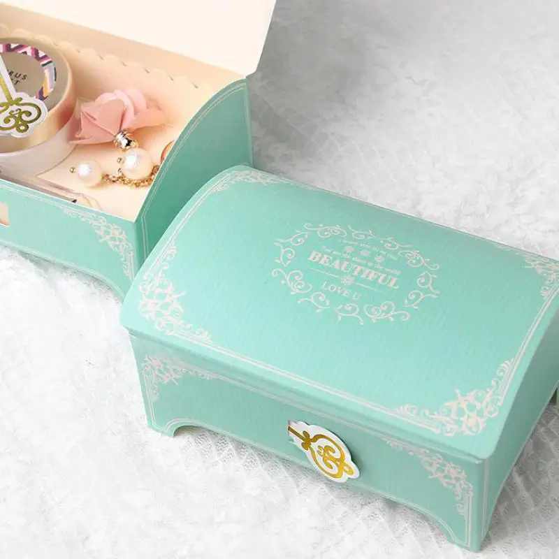 

50pcs Necklace Earrings Ring Packaging Jewelry Paper Gift Box Accessories Package Boxes for Gifts Cajas De Regalo Snoep Doosjes