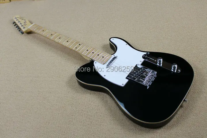 Hot Sale tele guitar black color white pickguard tl guitar aged binding high quality free shipping in stock tl standard guitar Hot Sale tele guitar black color white pickguard tl guitar aged binding high quality free shipping in stock tl standard guitar