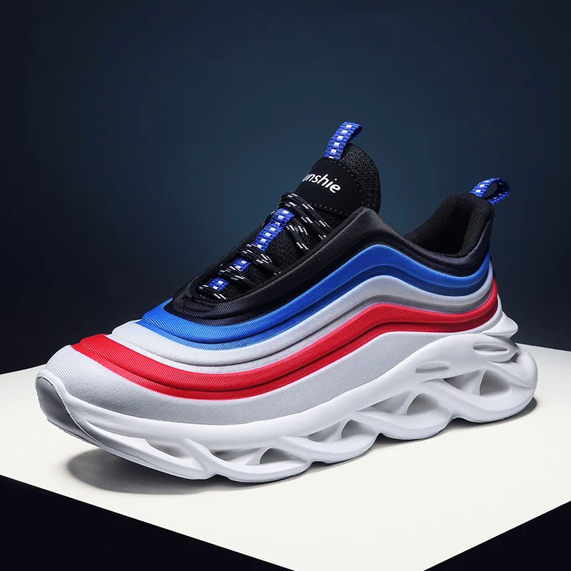

Men Running Shoes Shock Absorption Cushion Breathable Lightweight Comfortable Footwear Outdoor Sports Sneakers Colorful 2019 new