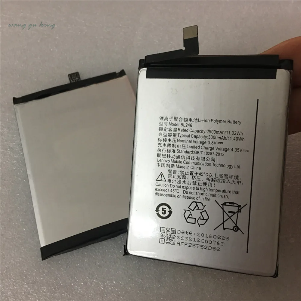 

100% Original Tested 3000mAh BL246 Battery for Lenovo Vibe Shot Vibe Z90 Z90-3 Z90-7 z90a40 MAX phone BL246 Battery Replacement