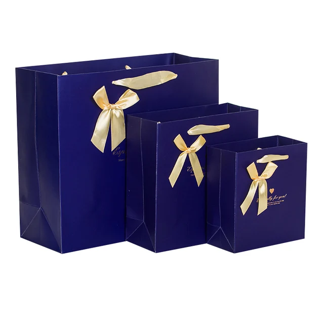 1 Lb Paper Bags12pcs Lot Kraft Bag Merry Christmas Gift Bags 5pcs Blue Gift Paper Bag Packaging Ping Wedding Birthday