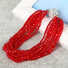 10 рядов смешанных цветов кварцевый браслет с граненными элементами 7,5 дюймов бусины природа FPPJ