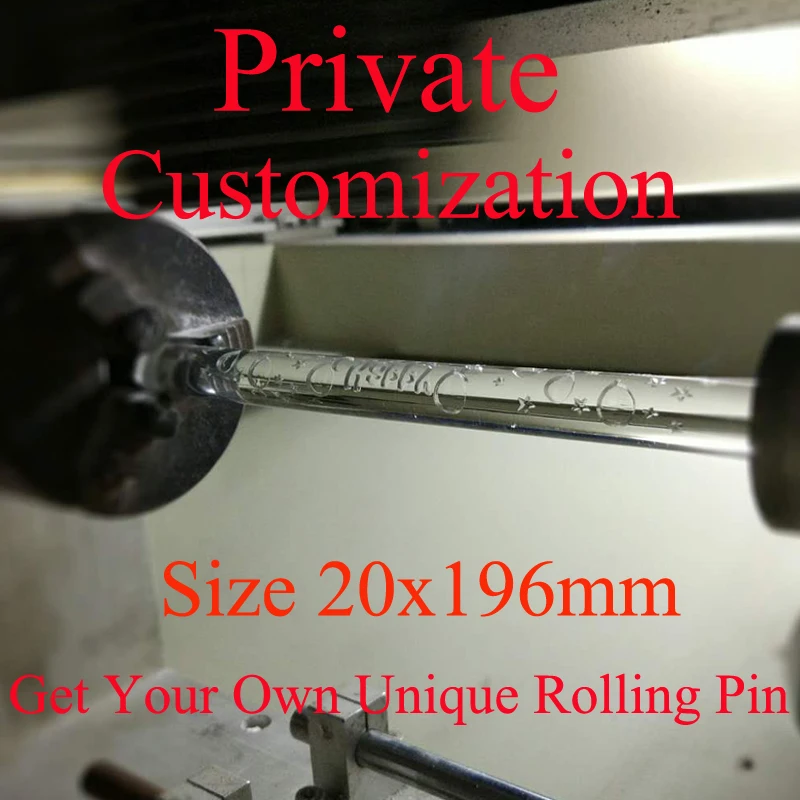 

Customized Your Own Patterns Rolling Pin,Personalized Texture Roll Pins(DiaxLength=20mmx196mm)