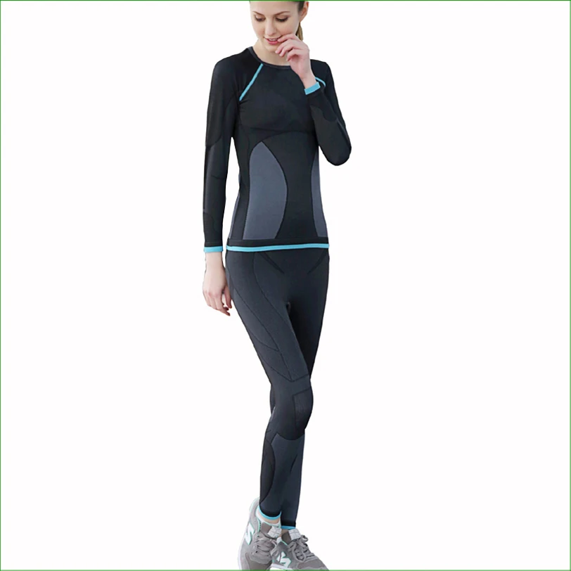 

FWT02 Women compression sport sweat quick drying underwear running tights sets sport (t-shirt +pants)/set for outdoor running