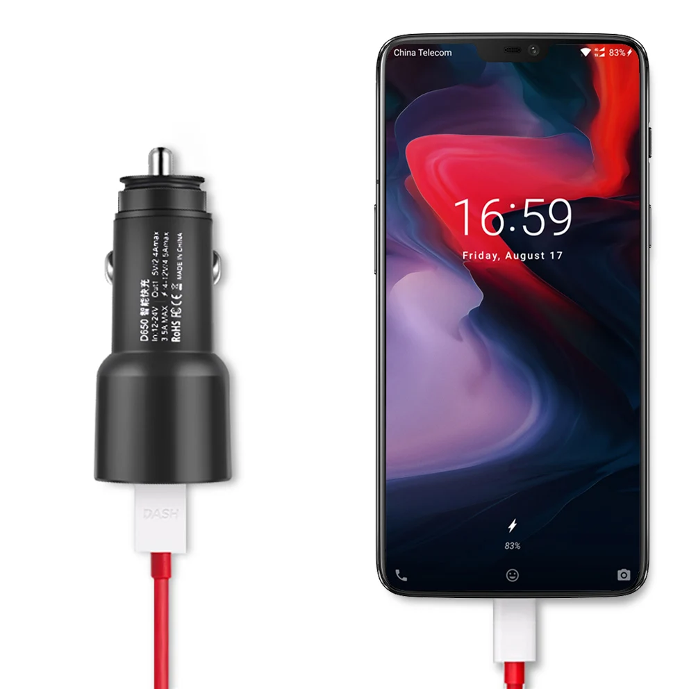 

Dual Port Dash Car Charger LED Display 5V/4A For Oneplus 6T/6 Oneplus 5T 3T
