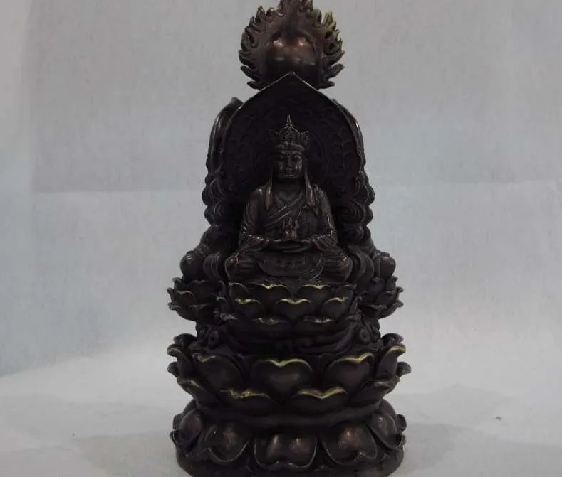 

Chinese Pure bronze copper Western Trinity buddha Kwan-yin Bodhisattva Statue
