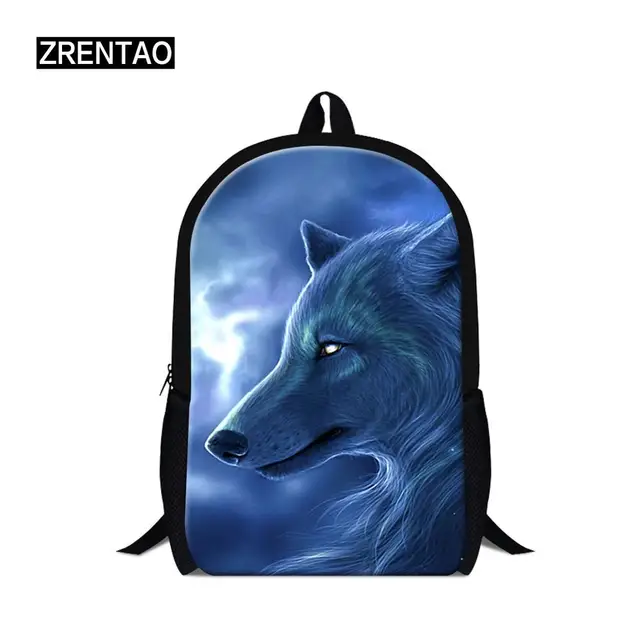 Animal Wolf Print Children School Bags For Girls Schoolbag Kids Book