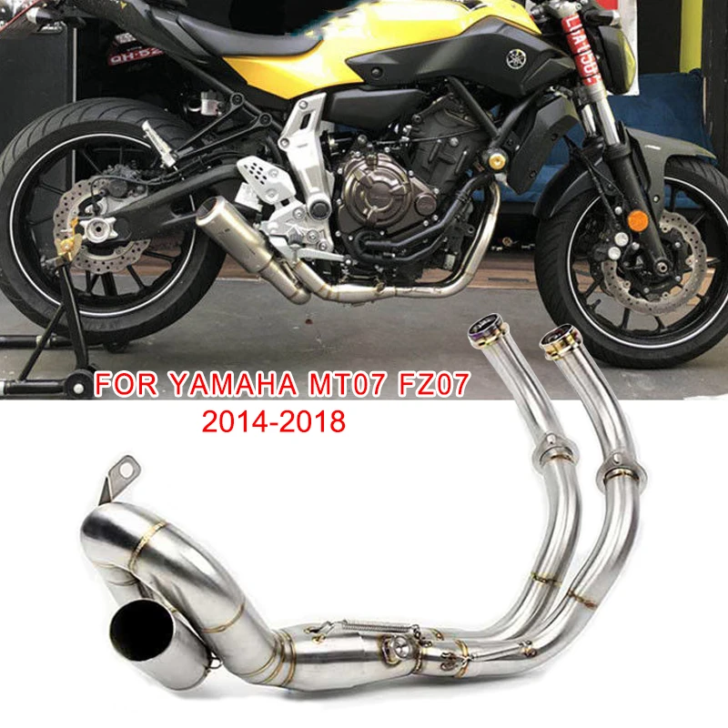 For Yamaha Mt 07 Fz 07 Xsr700 2014 2018 Full Exhaust System Link Mid Pipe 304 Stainless Steel 51mm Xsr700 Fz07 Mt Mt07 Slip On Aliexpress