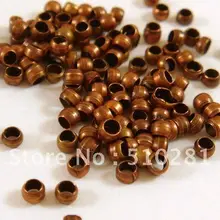 2 мм 10000 шт античная медь DIY Ювелирная цепочка ОБЖИМНАЯ бусина Торцевая бусина