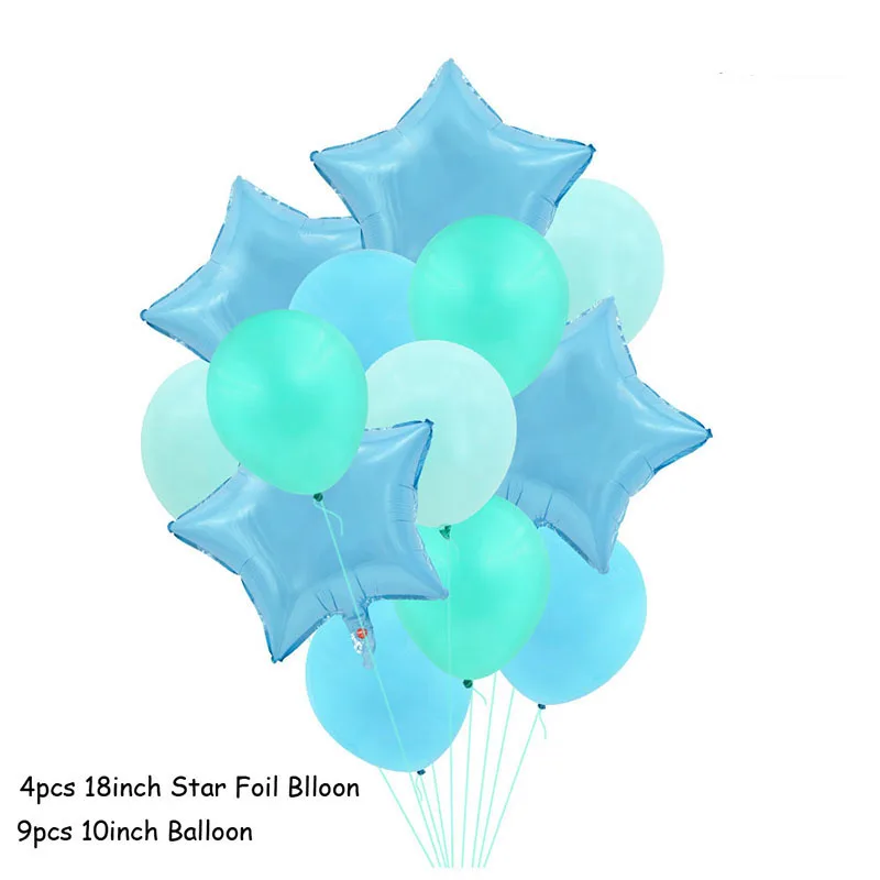 Мальчик голубой тема первый день рождения воздушный латексный конфетти из фольги воздушные шары для мальчиков и девочек детские праздничные шары украшения - Цвет: B06
