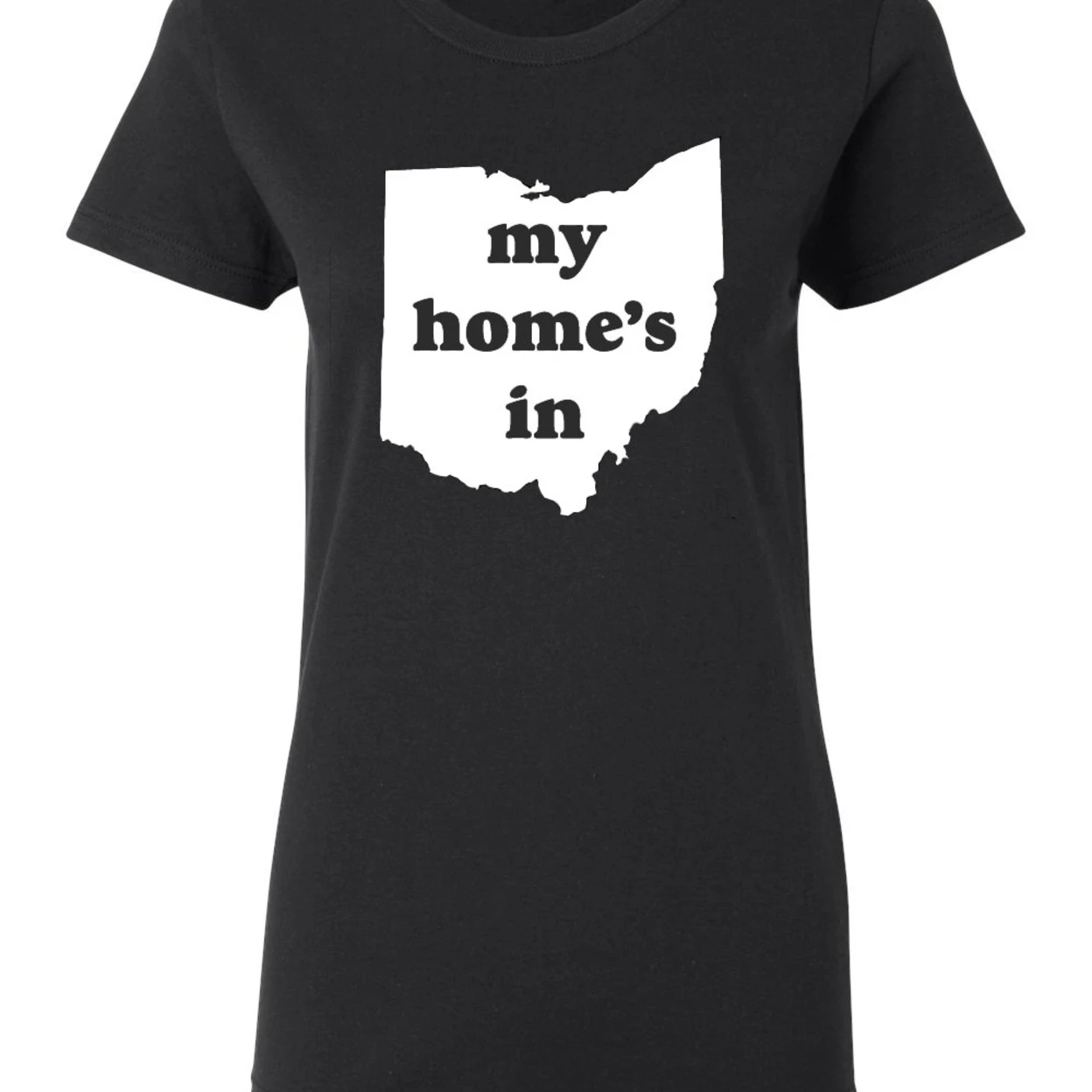 Women Black Ohio Tee Shirt , Ohio Tees, Inspirational top, My Home is Ohio, Cleveland Tee