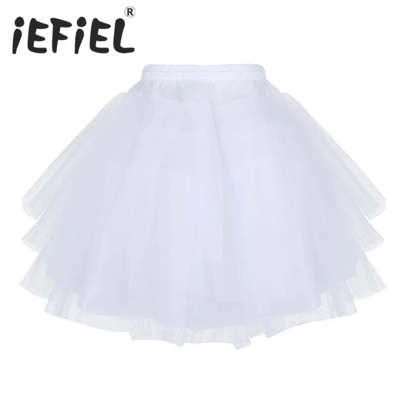 Kids 3 Layers Petticoat Underskirt Crinoline Slip for Flower Girls Wedding Dress 