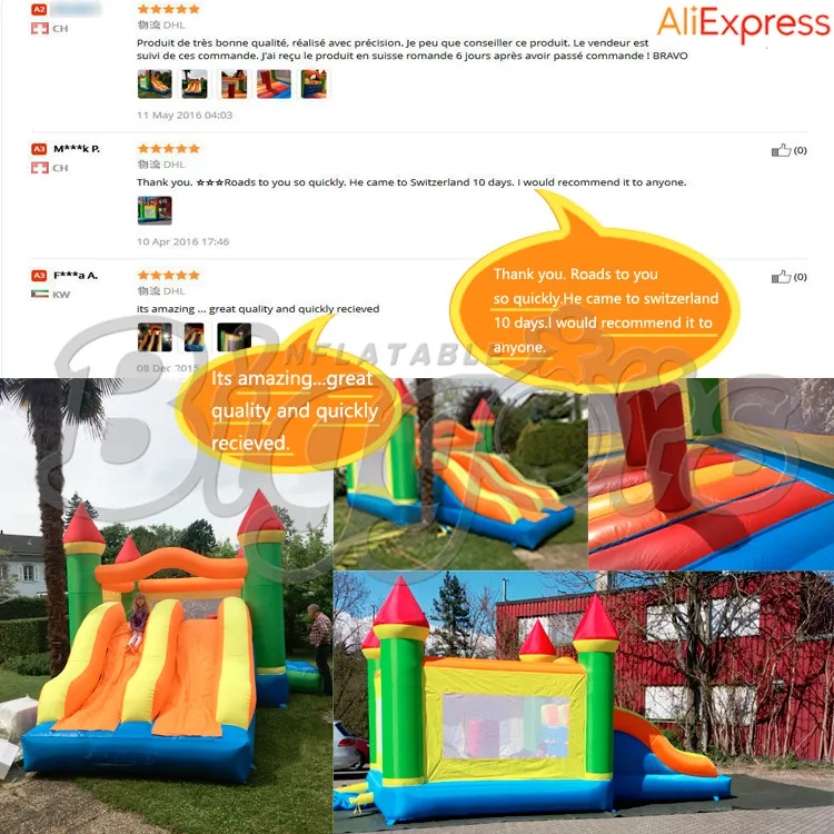 Gigantes do Dobro do Obstáculo do Trampolim do Castelo do Salto com o Ventilador Presente de Natal do Castelo Corrediças Infláveis Ventilador 6.5*4.5*3.8 m Tamanho Grande Bouncy com o 18 do trampolim do castelo do salto com