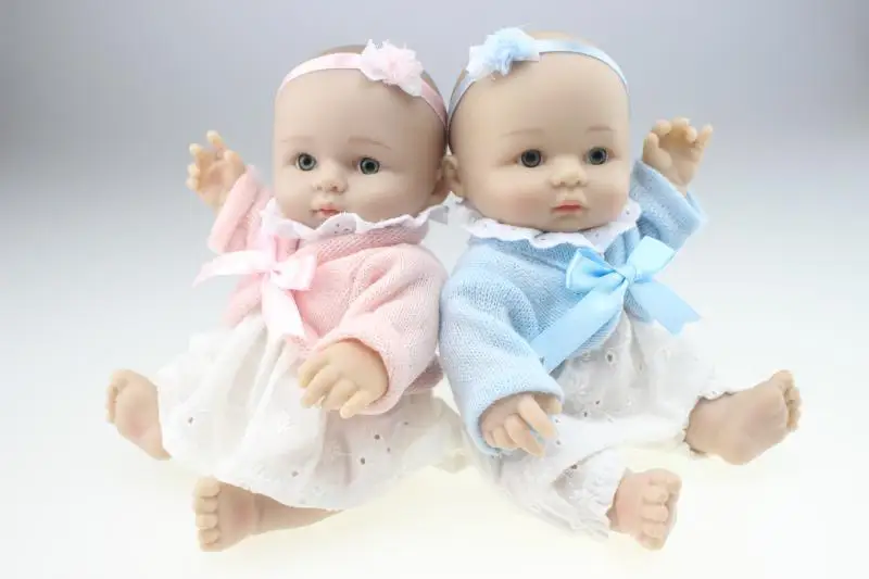 

Mini 25cm Silicone reborn babies dolls lifelike accompany sleeping girl boy baby doll toy for children babies