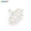 ZHUKOU-connecteur de charme de couronne pour femmes, connecteur de haute qualité 17x23mm, accessoires pour fabrication de bijoux faits à la main modèle: VS327 ► Photo 3/6