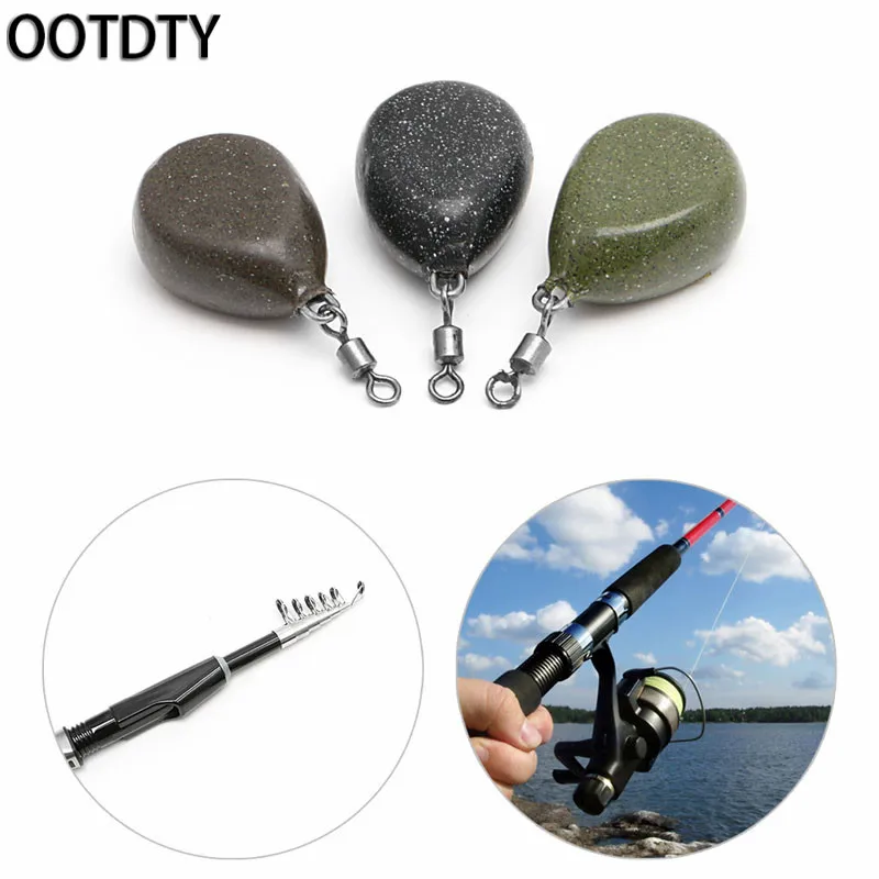 

OOTDTY 1PC Fishing Sinkers Fishing Carp Angling Teardrop Shape Gear Lead Tackle New