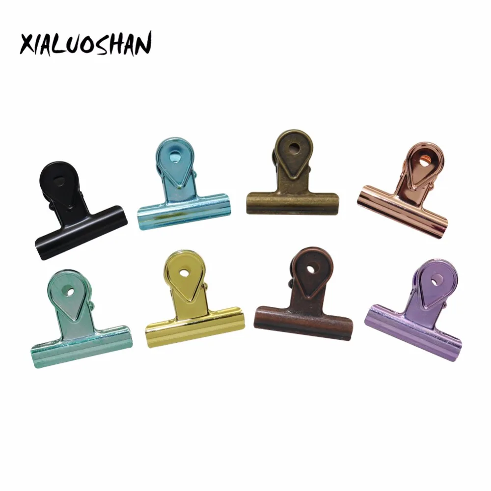 3 Pcs/set 8 Colors Plating Metal Bill Clip Stainless Steel Metallic Colorful Clip Student Utensils Office Supplies