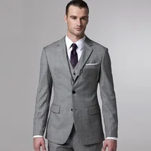 Свободное освещение для корабля, серые, две пуговицы, смокинги для жениха/Лучший человек, лацкан, мужские свадебные костюмы/Жених(куртка+ брюки+ галстук), weddd