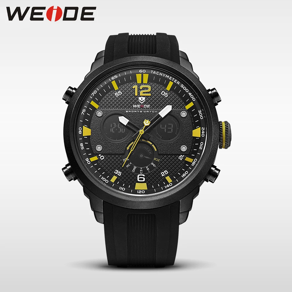 WEIDE мужские часы спортивные цифровые люксовый бренд кварцевые водонепроницаемые