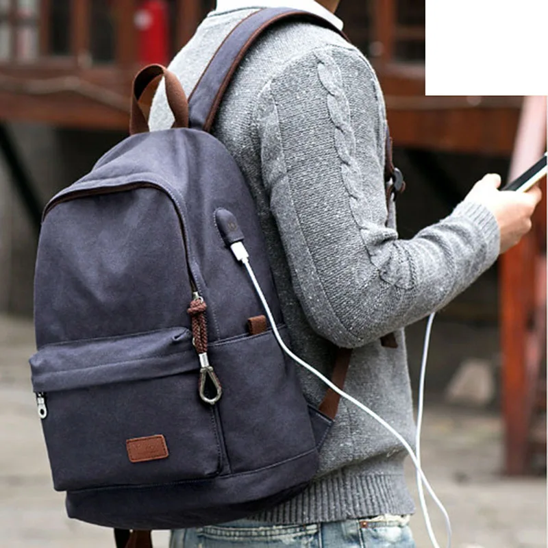 1pc New Style 16inch Large Capacity Laptop Backpack With USB Changer