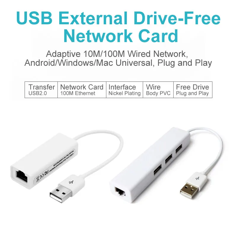 USB Ethernet адаптер USB 2,0 к RJ45 Lan концентратор USB 3 порта сетевая карта для XiaoMi коробка для Mac OS планшет LapPC переключатель Ethernet USB