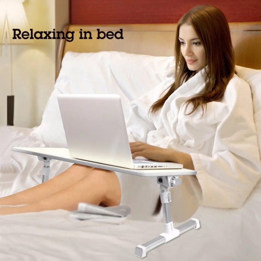 Large Size Adjustable Laptop Bed Coach Table Portable Standing Desk Foldable Sofa Breakfast Tray Notebook Stand Reading Kid Desk