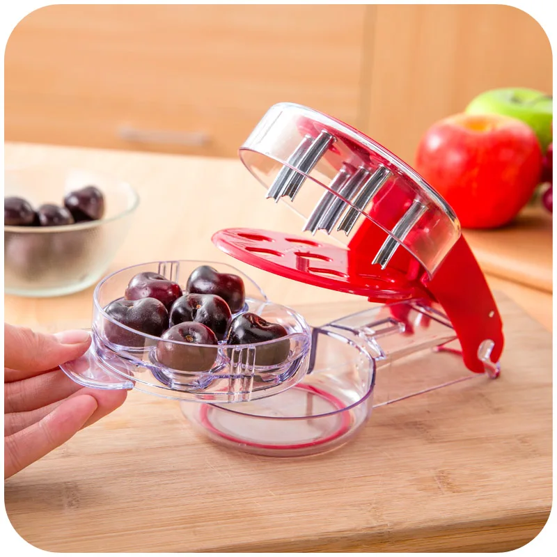 Cute Kitchen Accessories Multi-tasking And Cherry To Go Nuclear Hand Press Kitchen Cherries Fruit Punchers Sell Like Hot Cakes