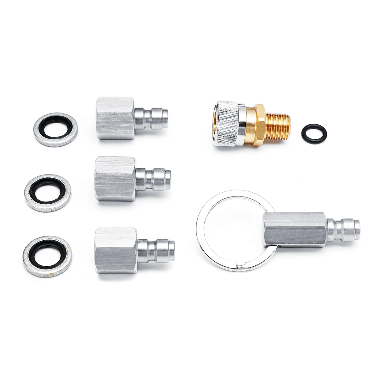 

9Pcs 1/8 BSPP Starter Kit Quick Coupler Charging Adaptor Kit for Air Rifles PCP