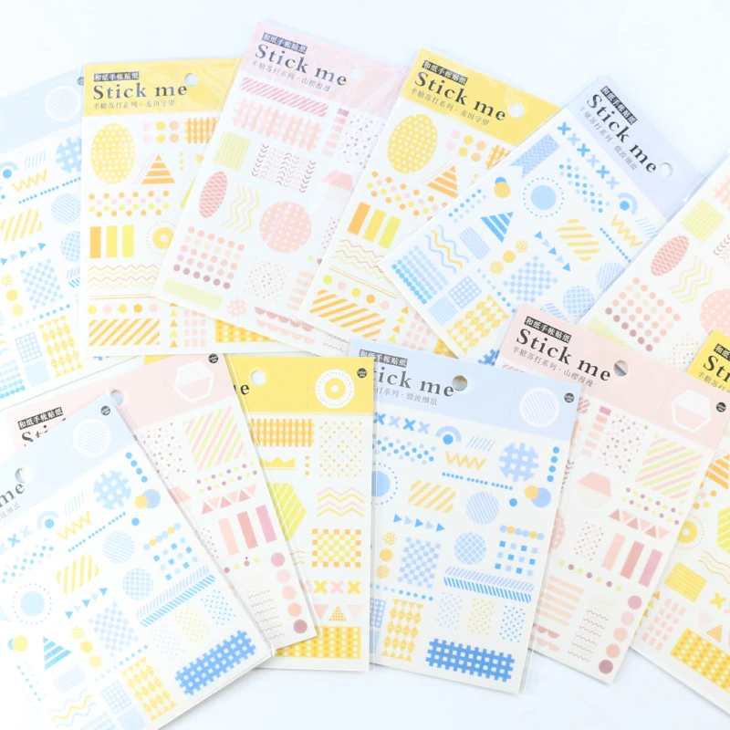 

Domikee new candy decoration coloring basic stickers for diary planner notebooks/DIY craft/greeting card,1 sheet