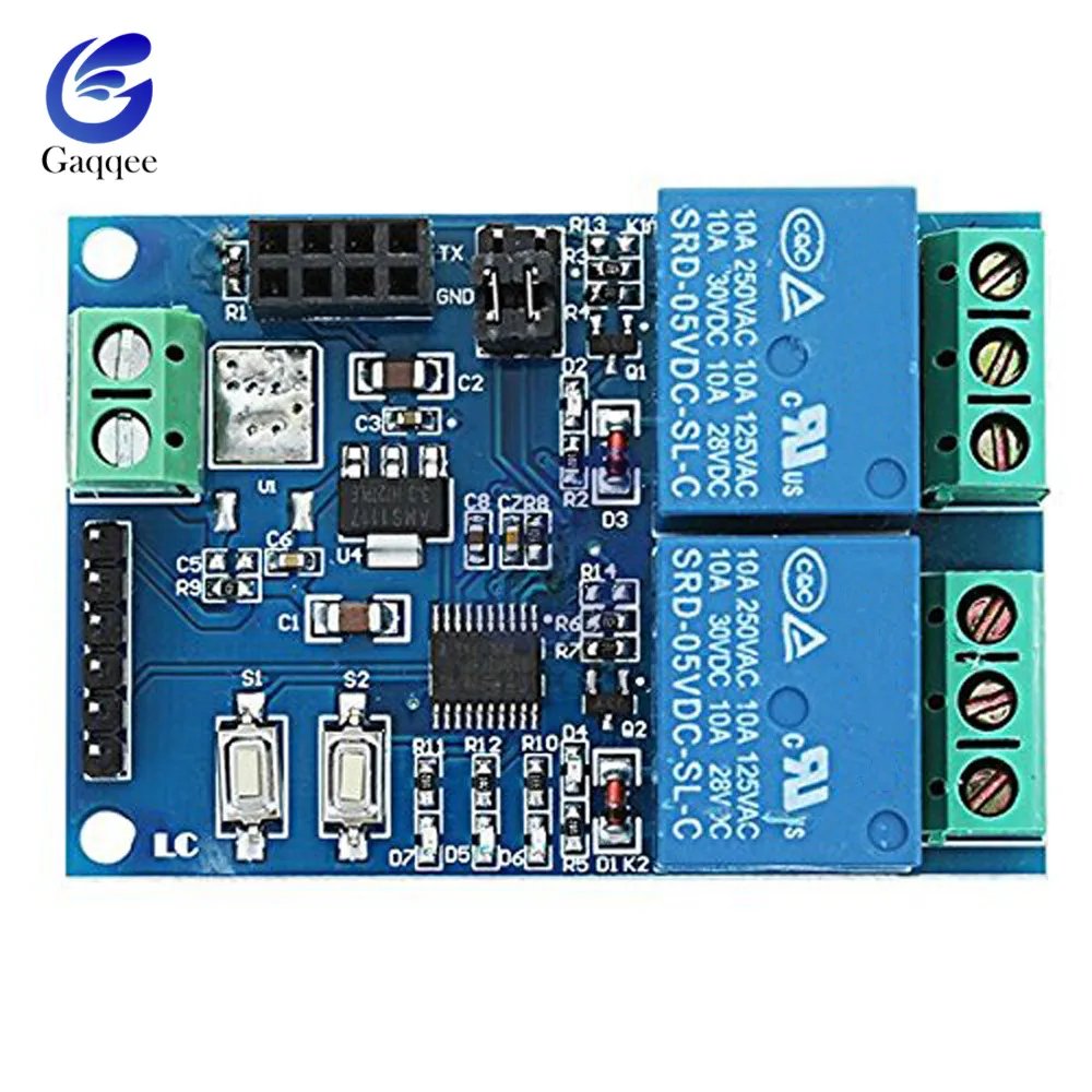 DC 5 в 2 CH релейный модуль на основе ESP8266 ESP-01 ESP01 wifi Беспроводная плата релейный щит для IOT умный дом интеллектуальная мебель