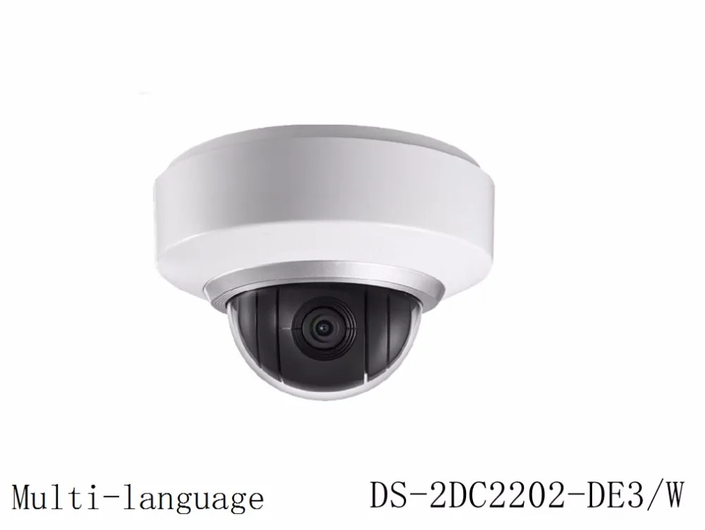 Multi language Version DS 2DC2202 DE3 W Instock 2MP Wifi Mini PTZ CCTV IP Camera wireless