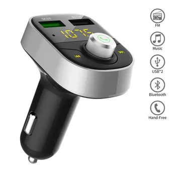 

QC3.0 Fast Car Charger 3 in 1 Hands Free Calling Car Bluetooth MP3 Player for iphone/Samsung/huwei/xiaomi smart cellphones