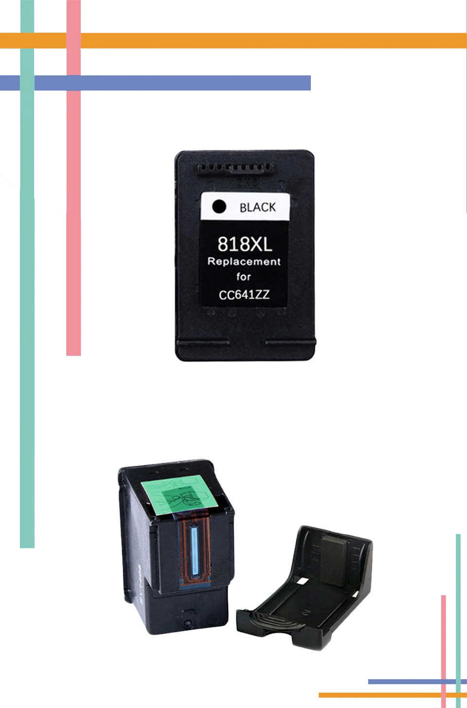 for HP818 Black compatible cartridge