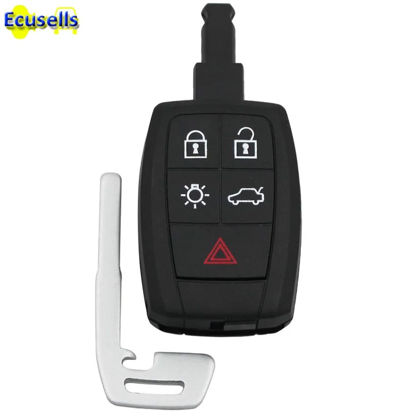 

5 Buttons remote key shell case fob FOR VOLVO C70 C30 V40 V50 WITH INSERT emergency key remote key case