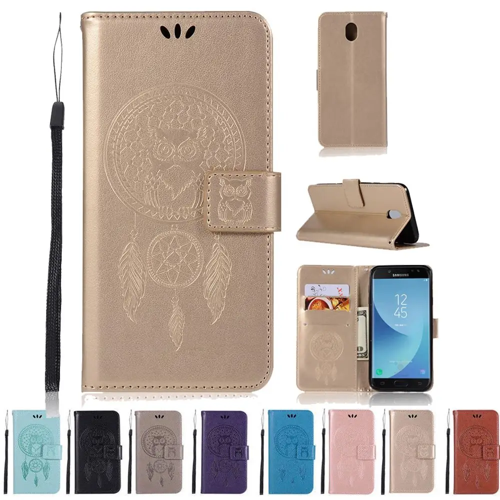 

Owl Pattern Flip Wallet PU Leather Case Stand Cover For Samsung Galaxy J3 2018