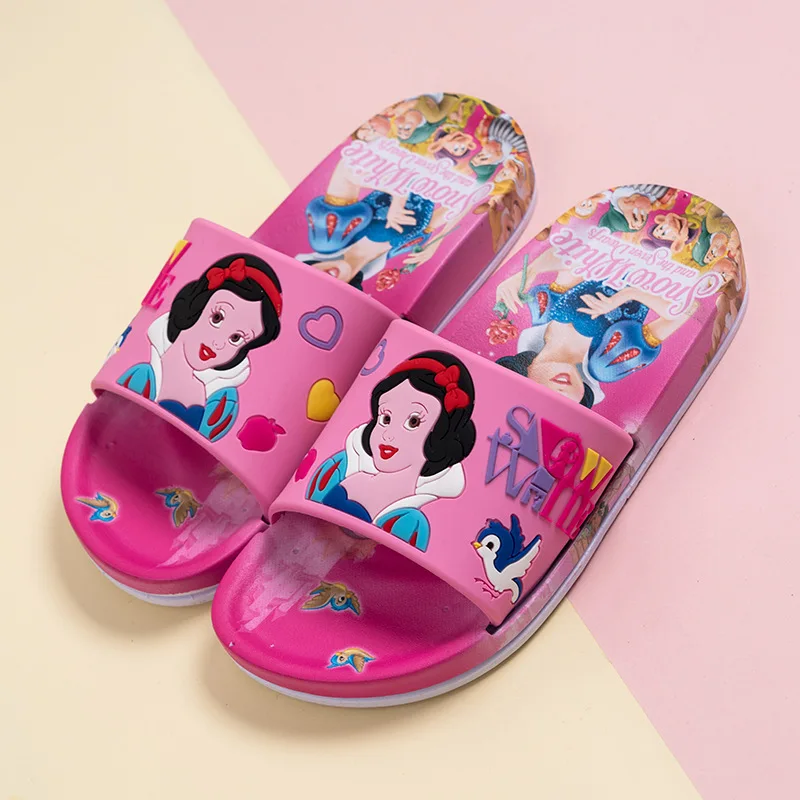 Disney/новые детские тапочки, летние, с рисунком Белоснежки, детская обувь, Нескользящие, износостойкие, толстые, сандалии на платформе и