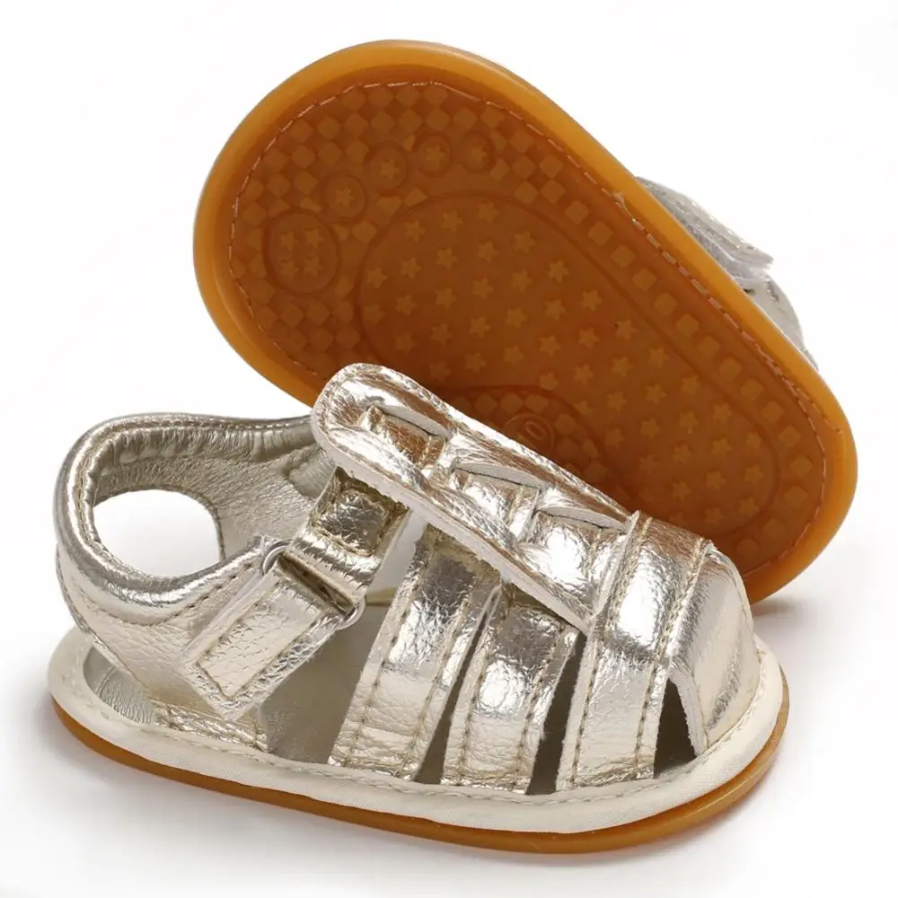 

New Summer Baby Boys Breathable Anti-Slip PU Shoes Sandals Toddler Soft Soled 0-18M