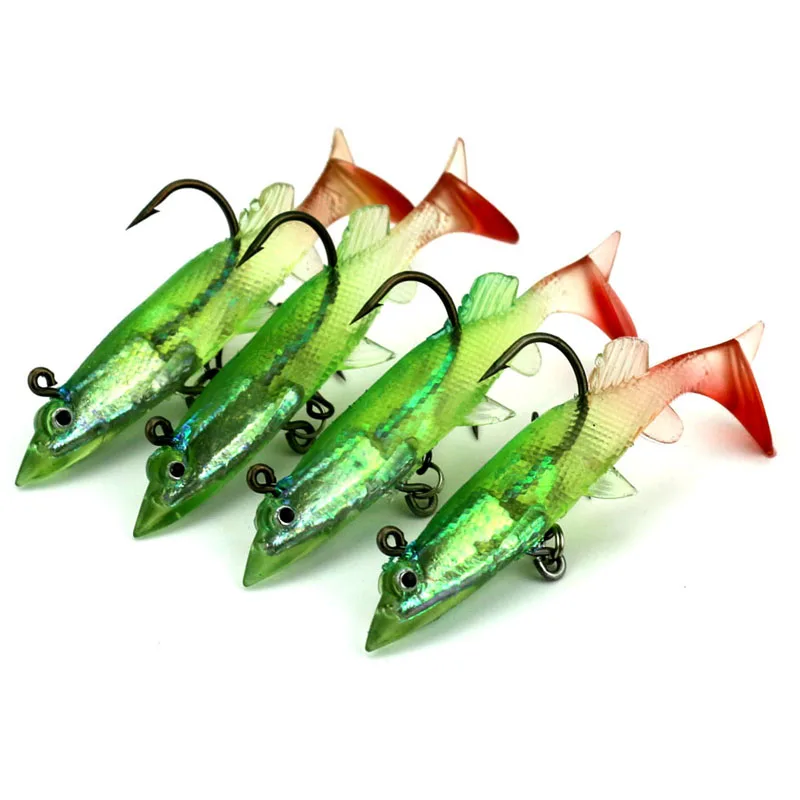 HENGJIA lures 20pcs artificial bait plastic swim bait 8CM 11G soft