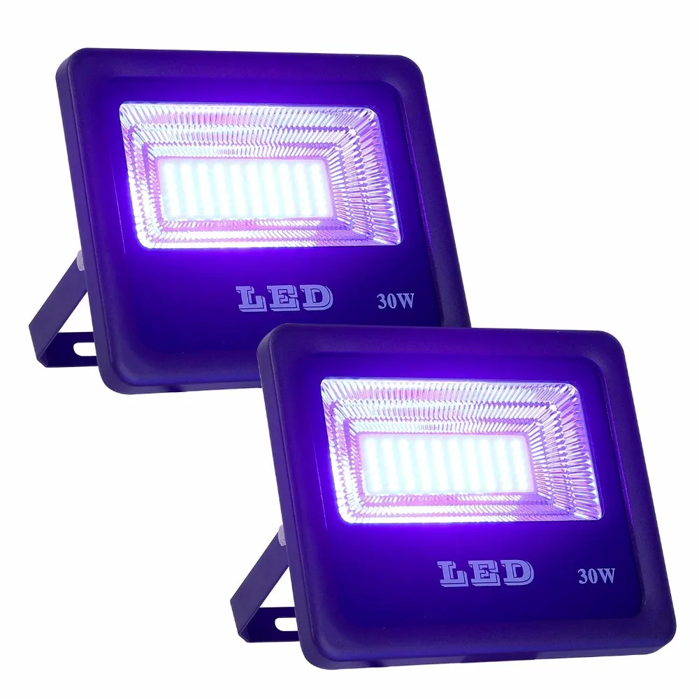30W 395NM UV LED черный свет с вилкой США Ультрафиолетовый Светодиодный прожектор IP65