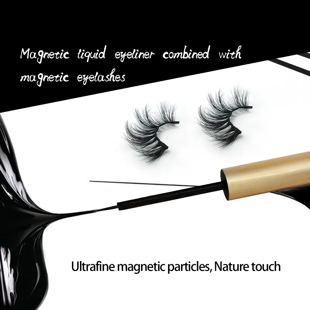 DEEP EYES New magnetic liquid eyeliner and 3d suede three magnetic false eyelash set Mink eyelashes DEEP EYES New magnetic liquid eyeliner and 3d suede three magnetic false eyelash set Mink eyelashes