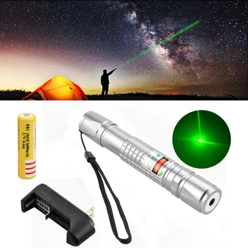 

High Power Adjustable Focus 532nm Green Laser Pointer Pen Beam Light 5mW Lazer