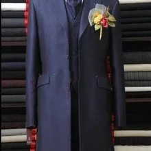 Персональный заказ сделано Для мужчин костюмы максимумом нагрудные Ласточка Tailor Пальто три кнопки(куртка+ брюки+ VetTie) мужской костюм высокое качество